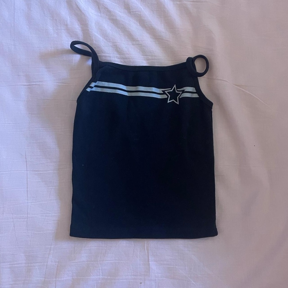 Harlow Black Cotton Tank Top